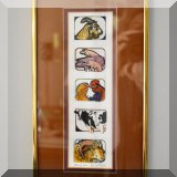 A16. Framed limited edition ”Farm Animals” etching. Signed by Darlene Hardie. 13” x 7” - $60 